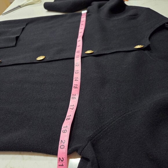 J. Crew Giselle Sweater Blazer Small Black Wool Blend Relaxed Fit Preppy #BO154 - Picture 13 of 13